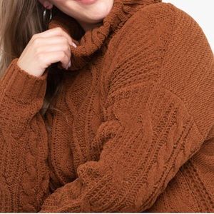 Cable knit Cowl Neck Sweater
